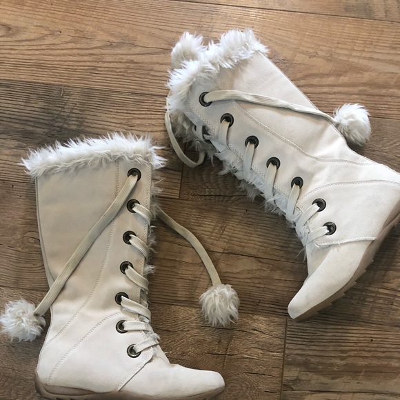 Sporto Shoes - Women’s leather boots with faux fur lining